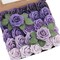 25pcs 3" Artificial Lavender Ombre Foam Roses with Stems for Tabletop Decor (Shades of Lavender)